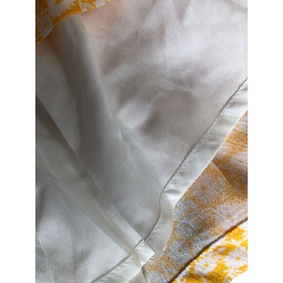 Lost‎ + Wander Yellow Ditsy Floral Smocked Cottagecore Boho Rayon Mini Dress S - Picture 6 of 12